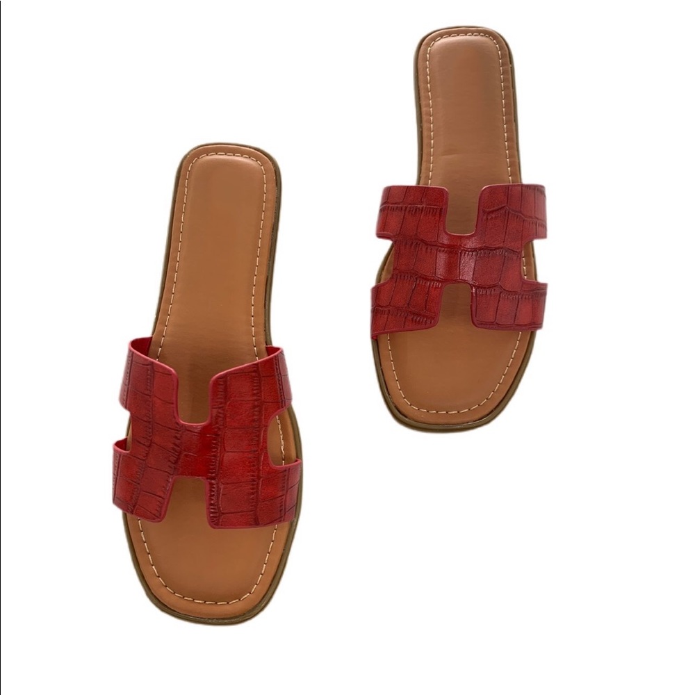Red sandals